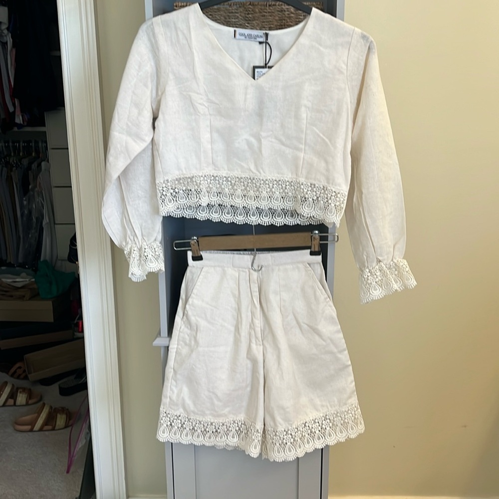 NWT Linen set sz small